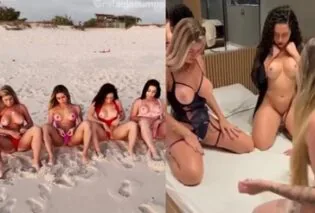 Debora Peixoto e as irmãs Sumpani numa suruba lésbica