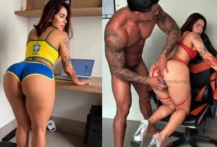 Jennifer Fabri de quatro levando com força no cuzinho gostoso