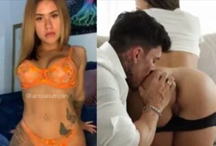 Larissa Sumpani dando a buceta de quatro em cima da cadeira fazendo o marido feliz