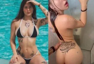 Novinha Bruna Biondo fodendo gostoso com fã debaixo do chuveiro