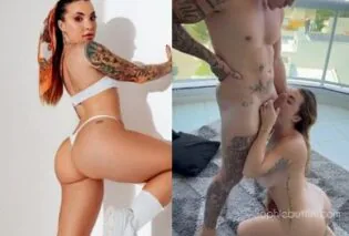 Sophie Buttini fazendo sexo gostoso na varanda do ape em Ipanema com seu personal
